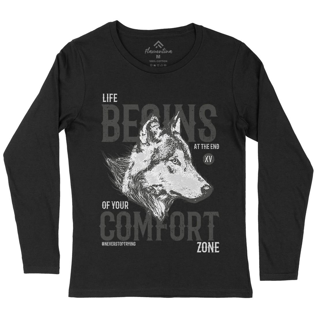 Wolf Life Womens Long Sleeve T-Shirt Animals B777