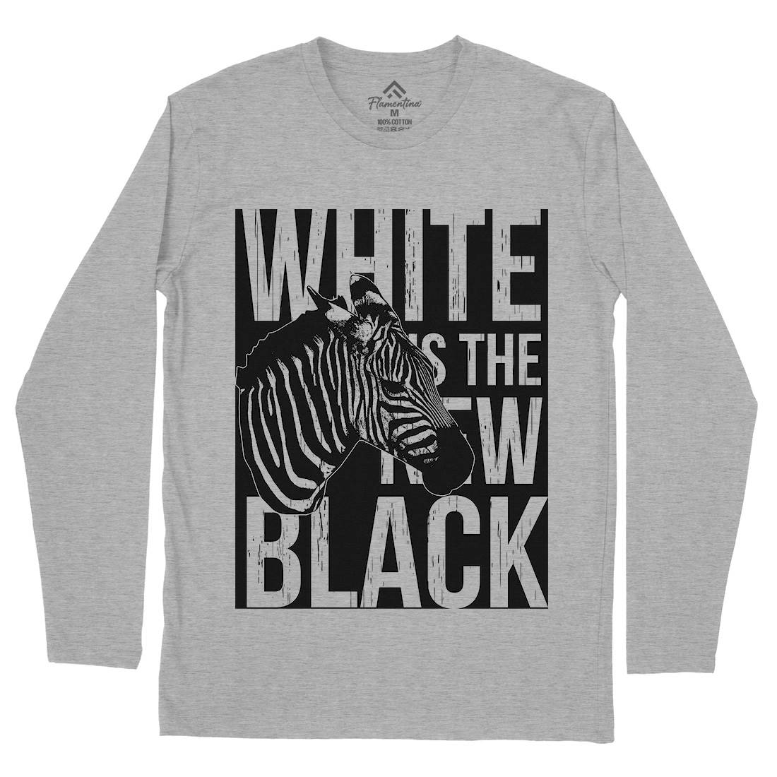 Zebra Mens Long Sleeve T-Shirt Animals B778