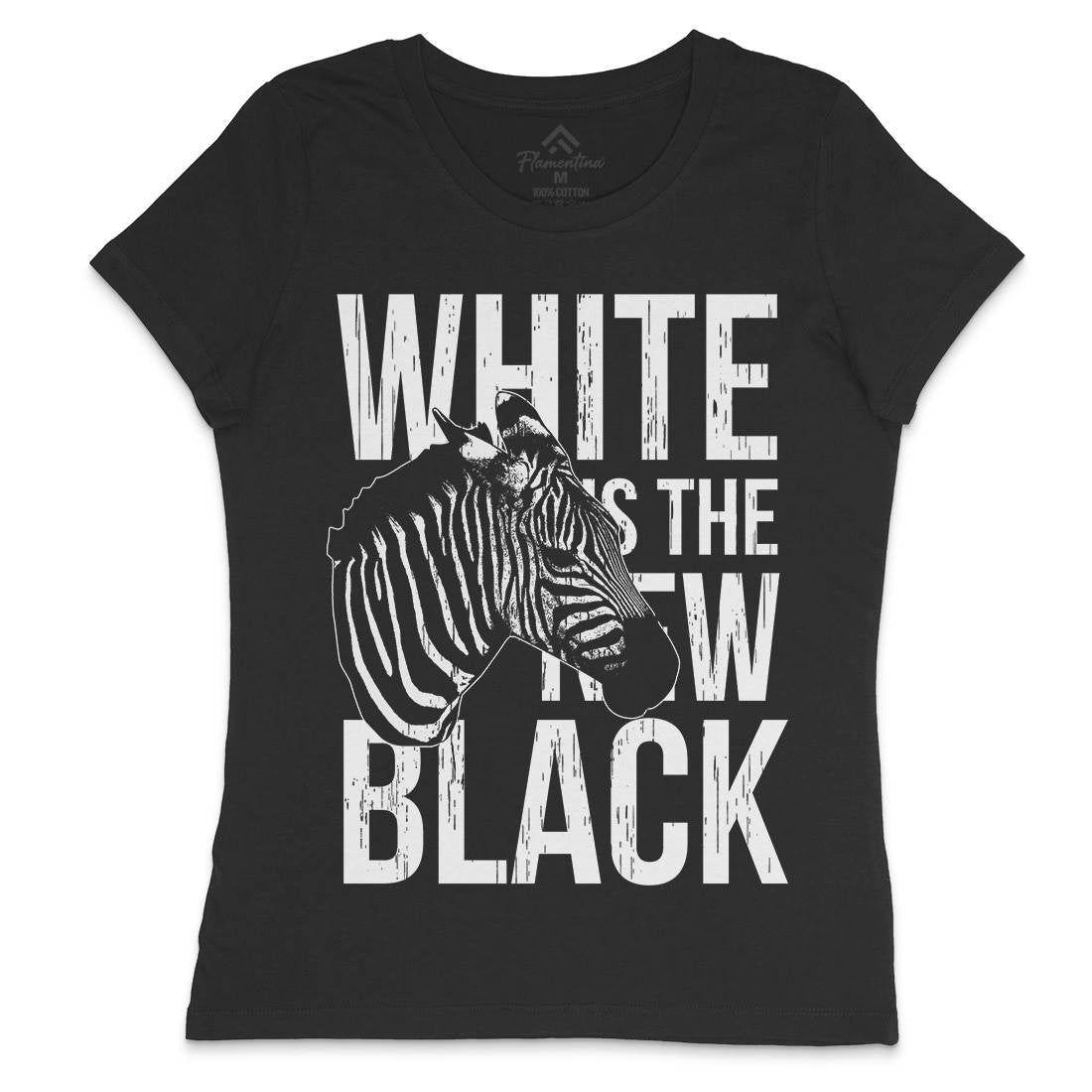 Zebra Womens Crew Neck T-Shirt Animals B778