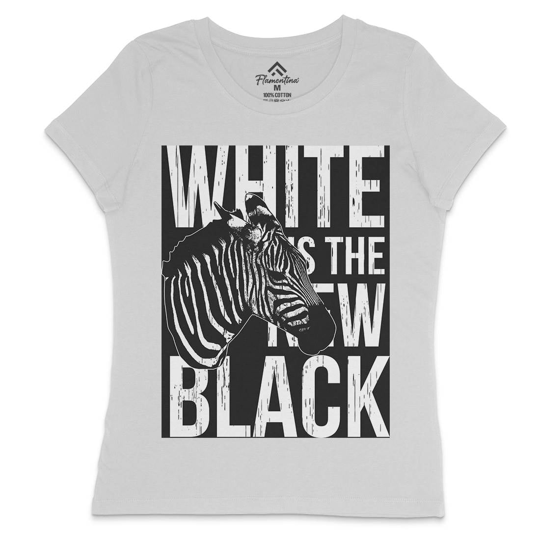 Zebra Womens Crew Neck T-Shirt Animals B778