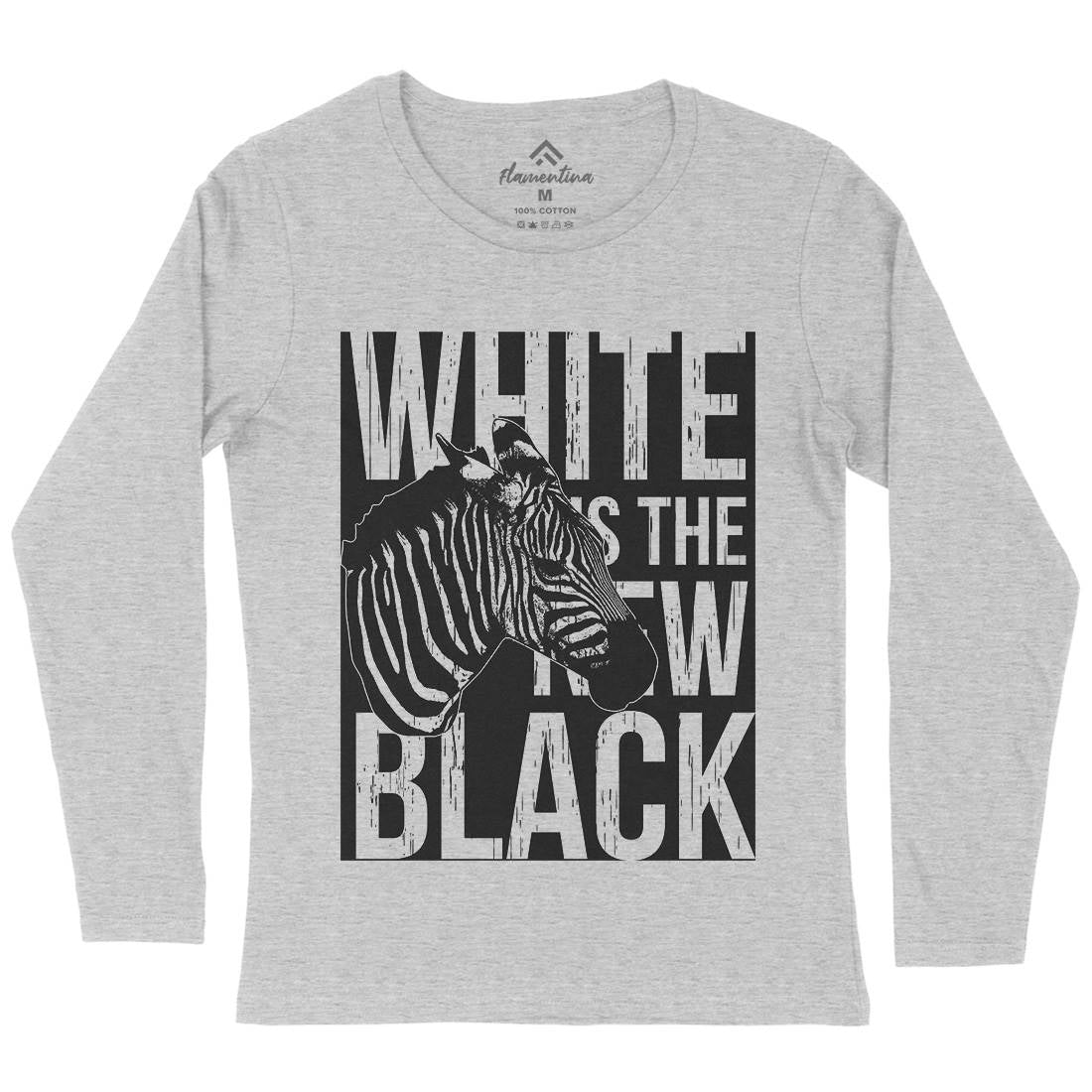 Zebra Womens Long Sleeve T-Shirt Animals B778