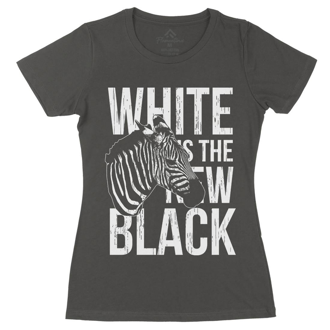 Zebra Womens Organic Crew Neck T-Shirt Animals B778