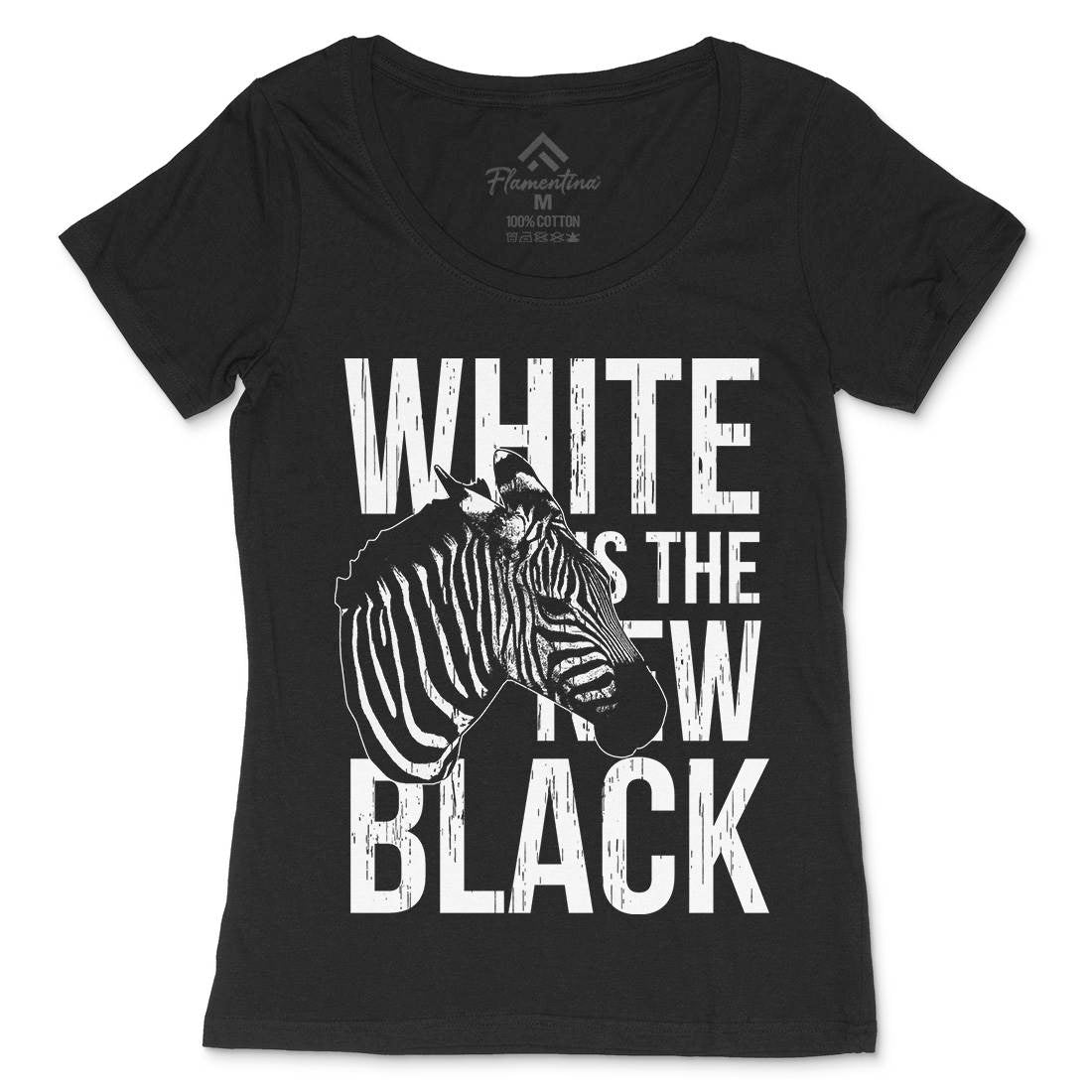 Zebra Womens Scoop Neck T-Shirt Animals B778
