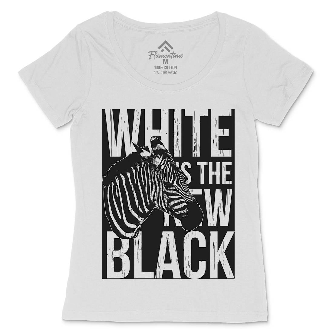 Zebra Womens Scoop Neck T-Shirt Animals B778