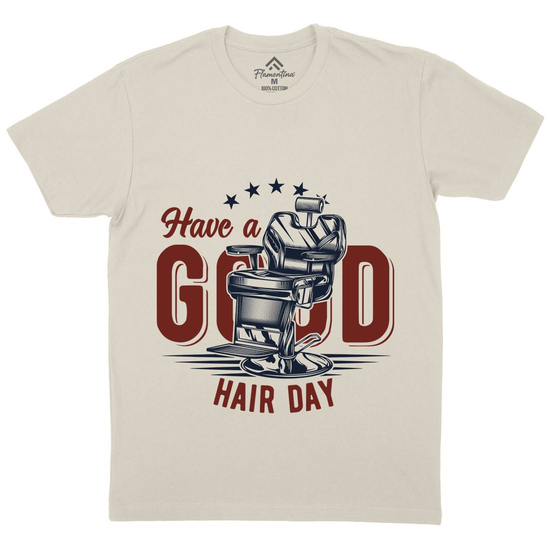 Barbershop Mens Organic Crew Neck T-Shirt Barber B781
