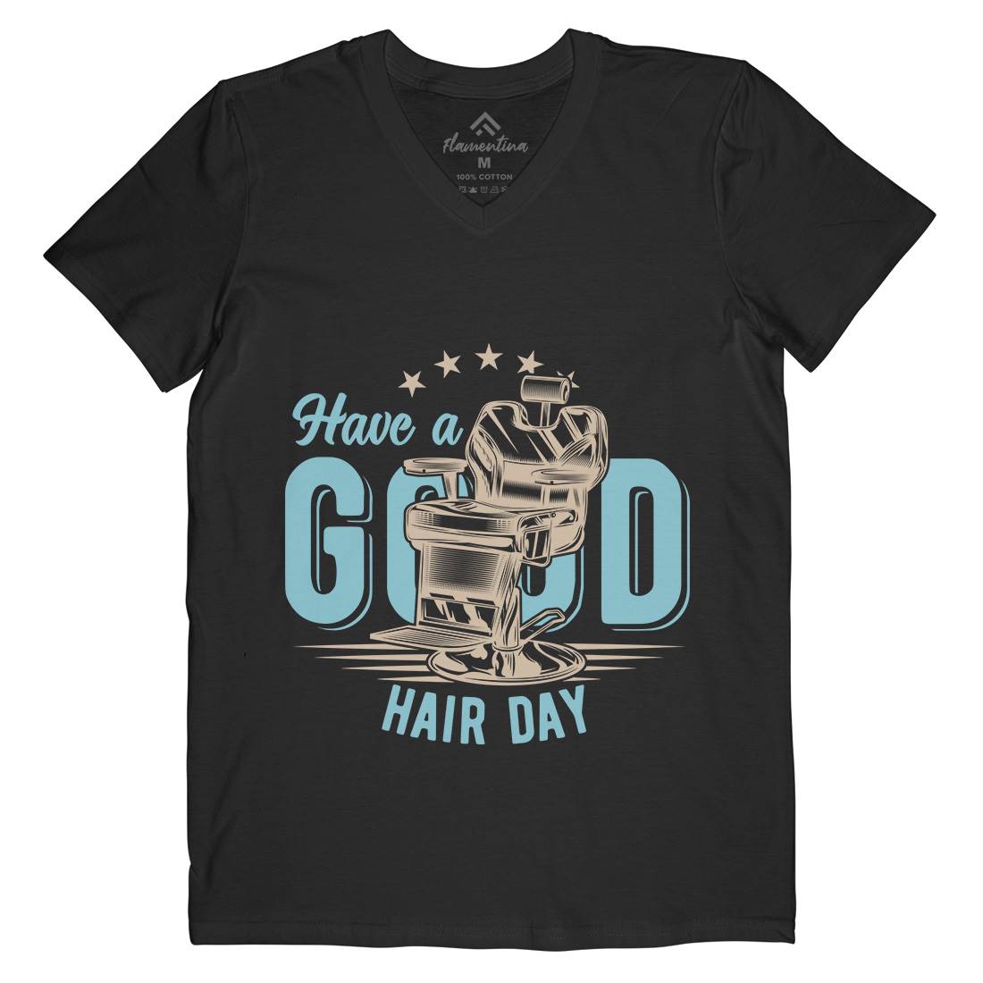 Barbershop Mens V-Neck T-Shirt Barber B781