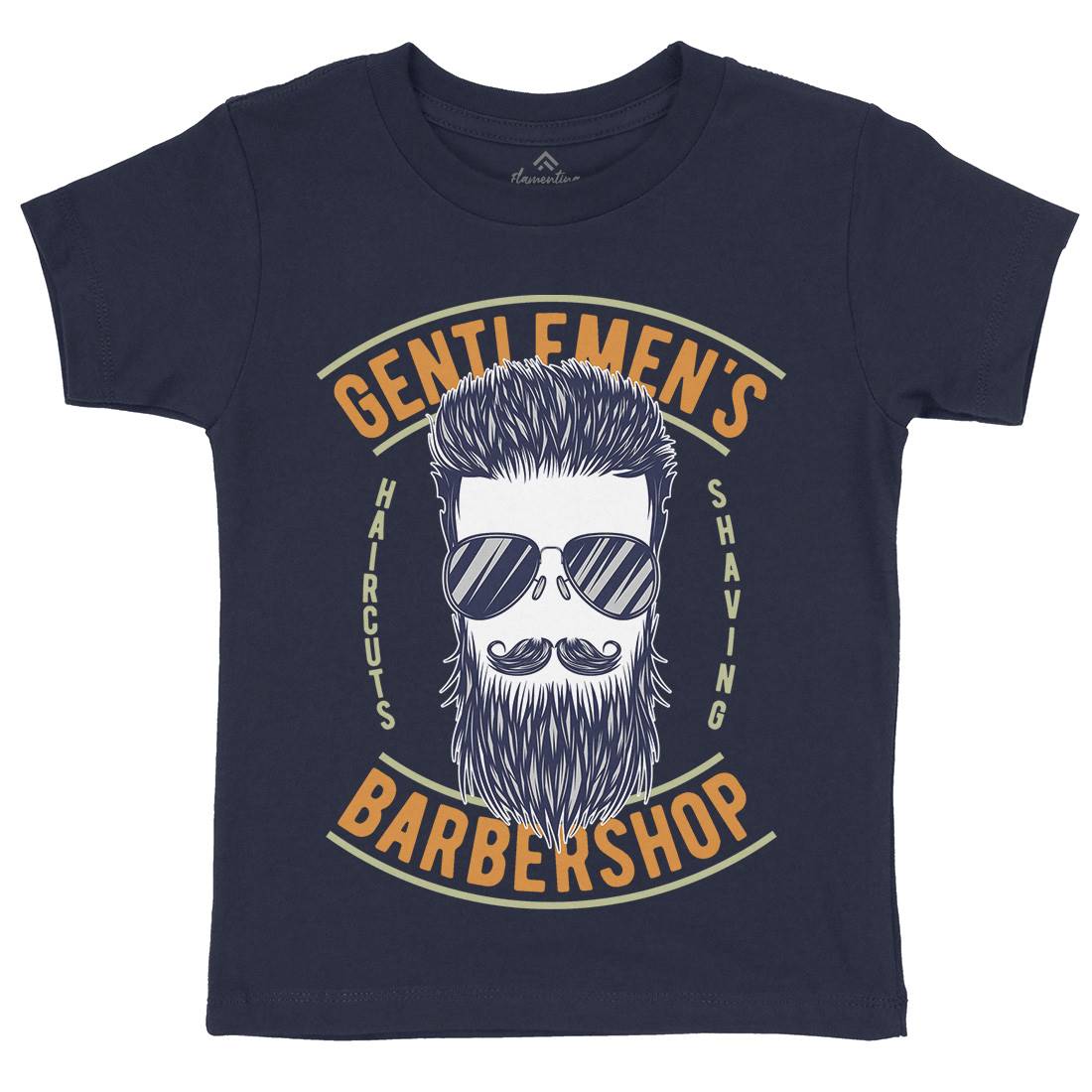 Barbershop Kids Organic Crew Neck T-Shirt Barber B782