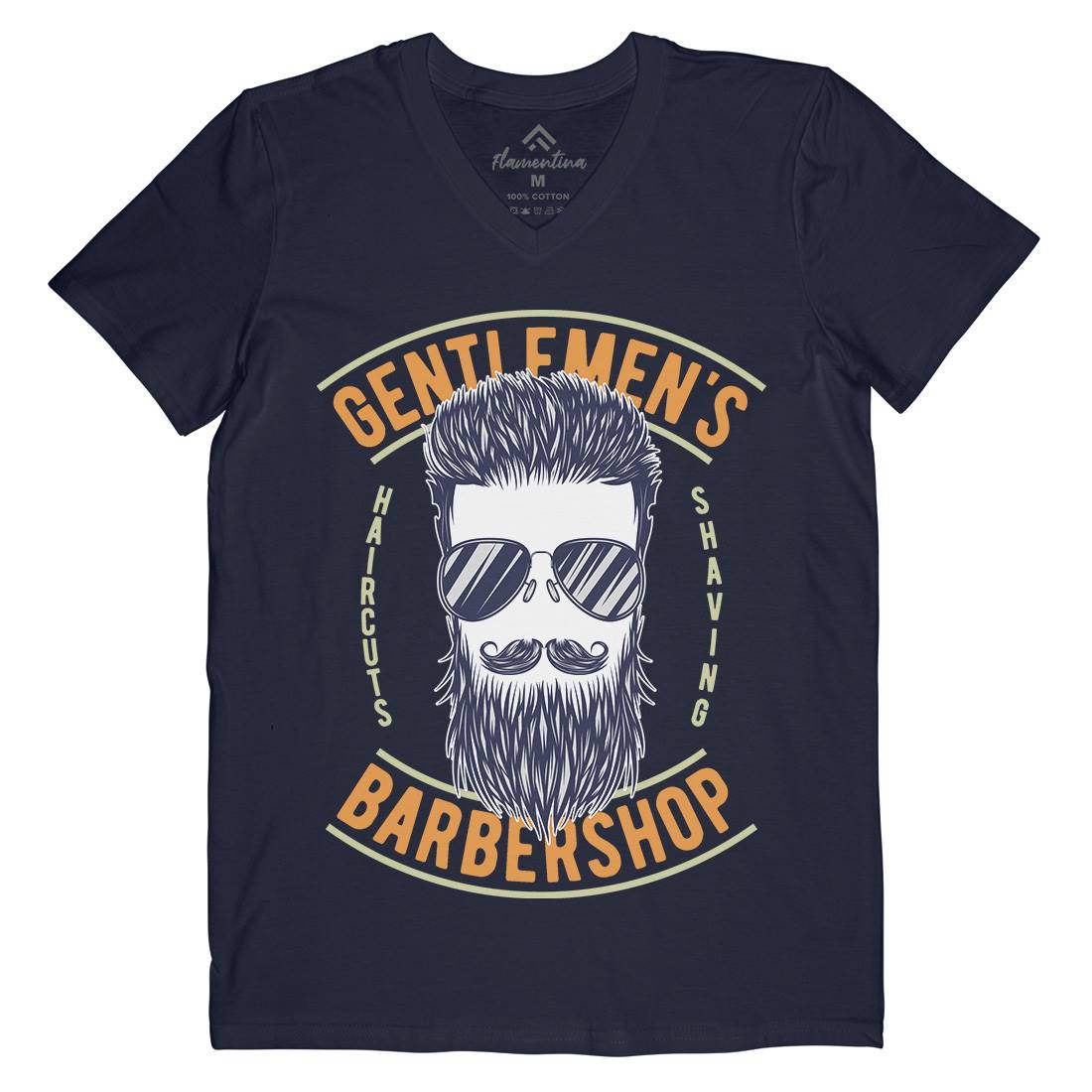 Barbershop Mens V-Neck T-Shirt Barber B782