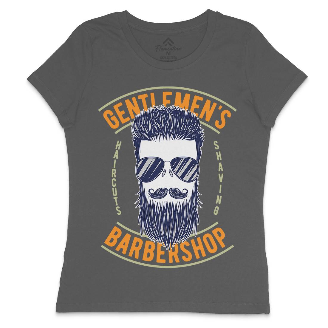 Barbershop Womens Crew Neck T-Shirt Barber B782