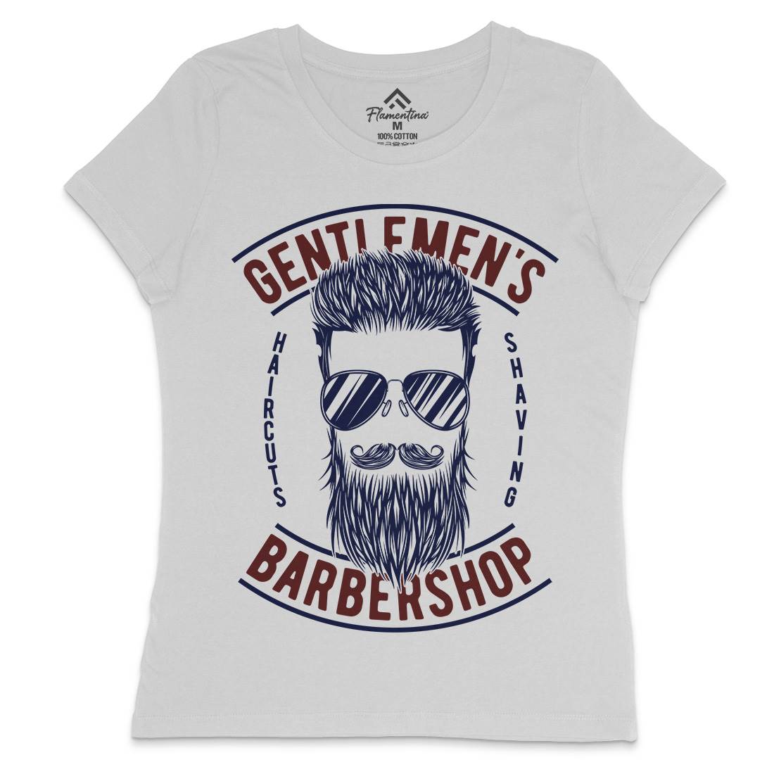 Barbershop Womens Crew Neck T-Shirt Barber B782