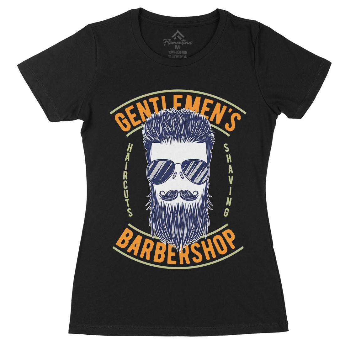 Barbershop Womens Organic Crew Neck T-Shirt Barber B782