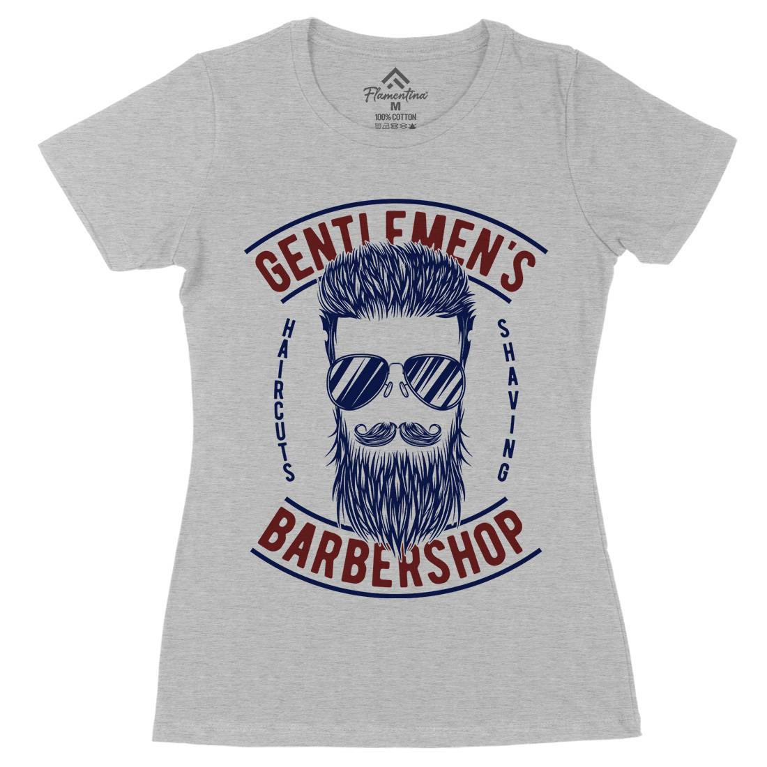 Barbershop Womens Organic Crew Neck T-Shirt Barber B782