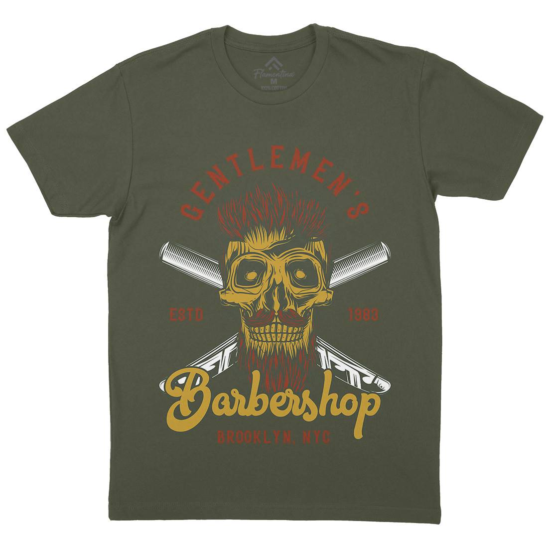 Barbershop Mens Crew Neck T-Shirt Barber B785