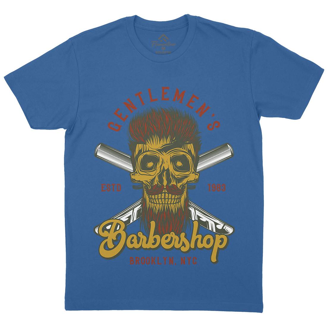 Barbershop Mens Organic Crew Neck T-Shirt Barber B785