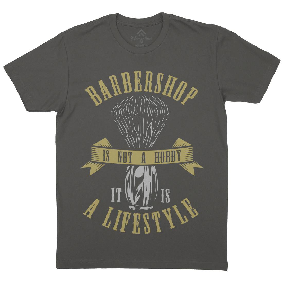 Barbershop Mens Organic Crew Neck T-Shirt Barber B786