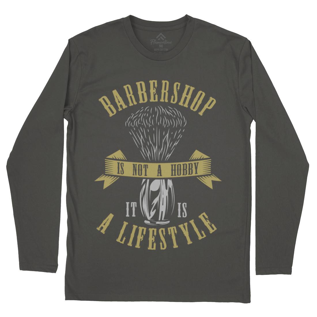 Barbershop Mens Long Sleeve T-Shirt Barber B786