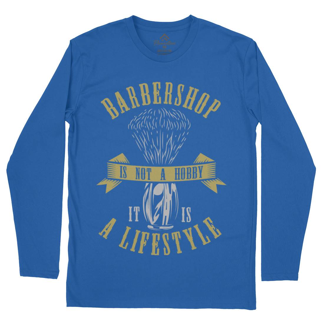 Barbershop Mens Long Sleeve T-Shirt Barber B786