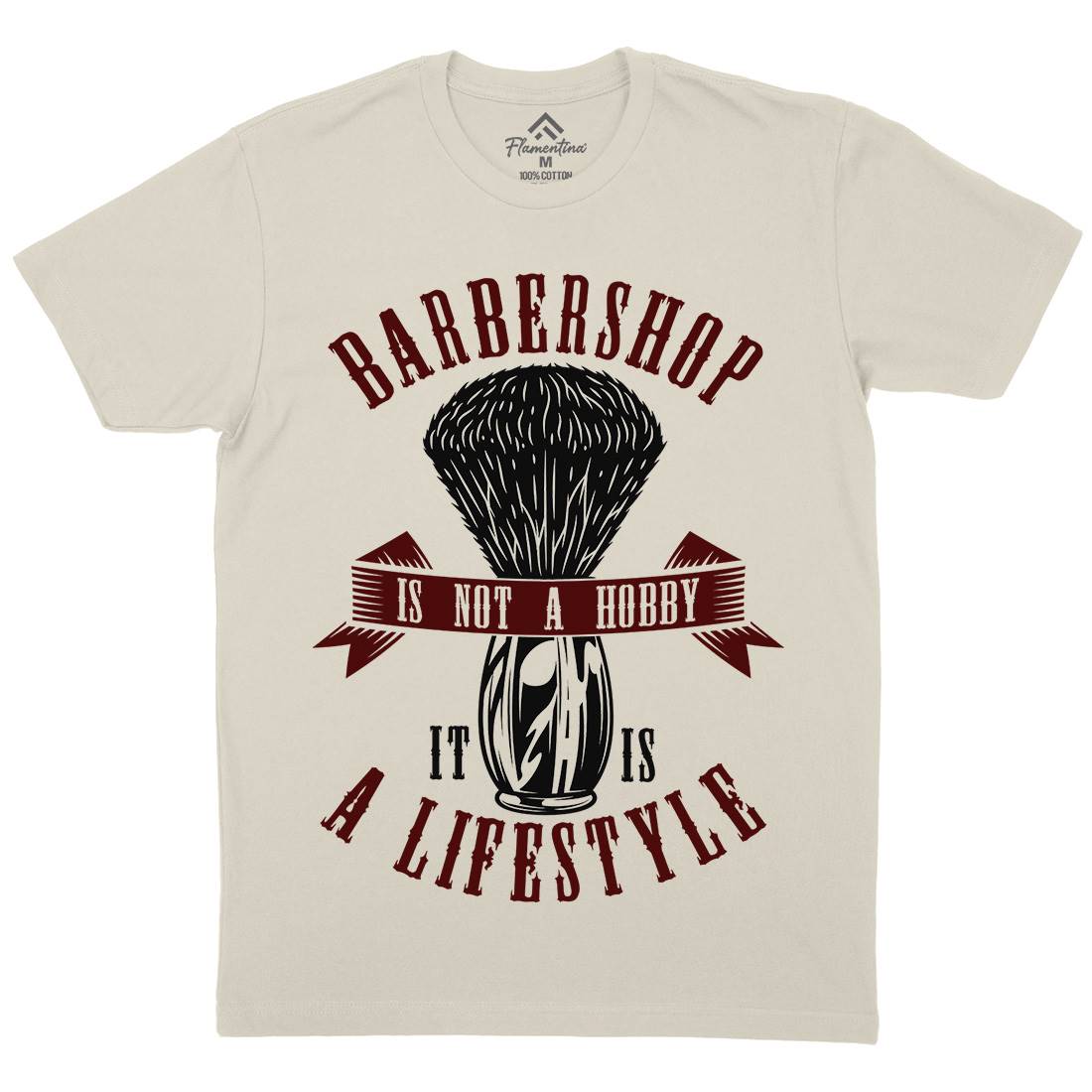 Barbershop Mens Organic Crew Neck T-Shirt Barber B786
