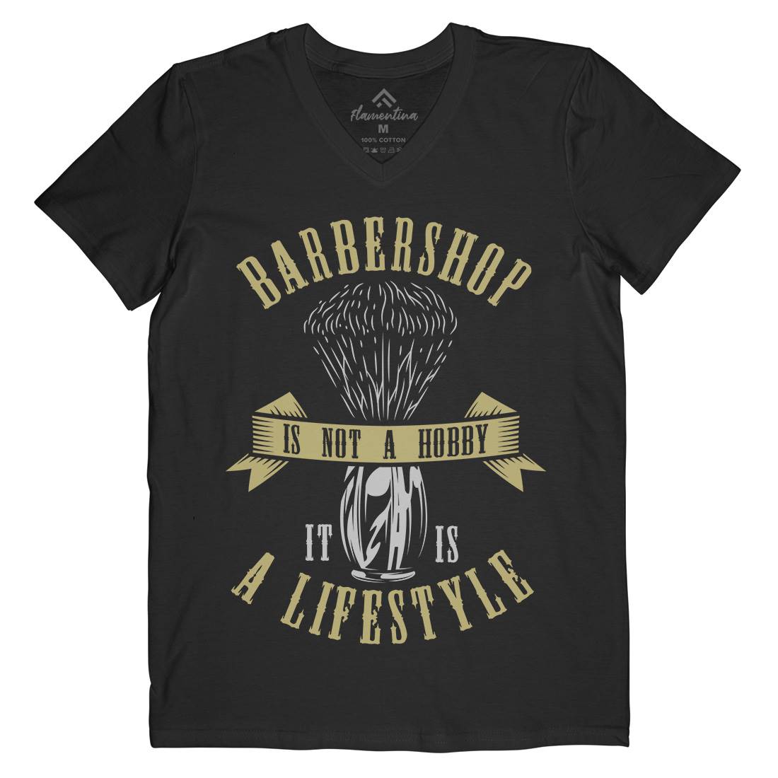 Barbershop Mens V-Neck T-Shirt Barber B786