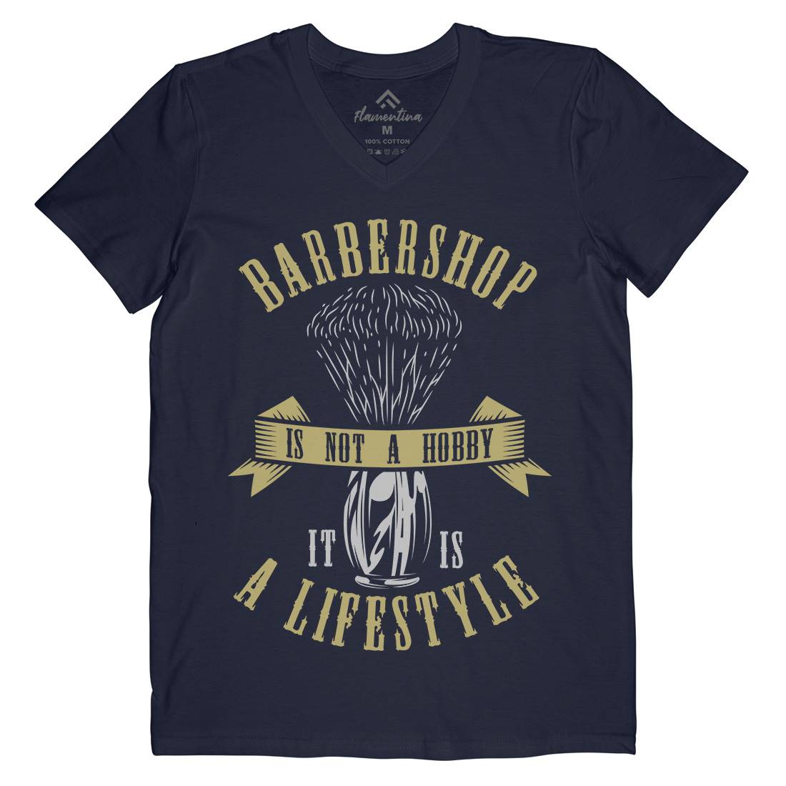 Barbershop Mens Organic V-Neck T-Shirt Barber B786