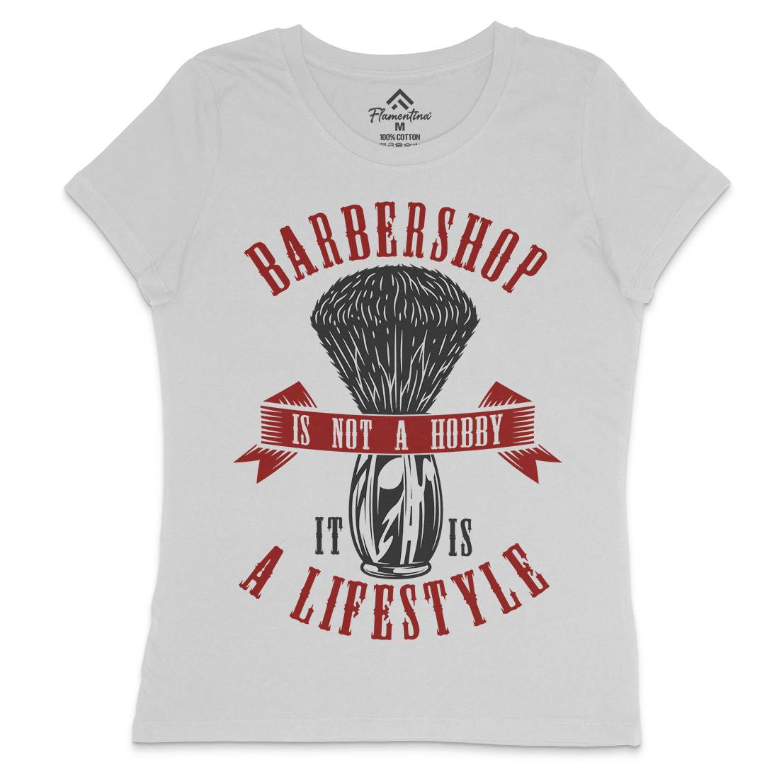 Barbershop Womens Crew Neck T-Shirt Barber B786
