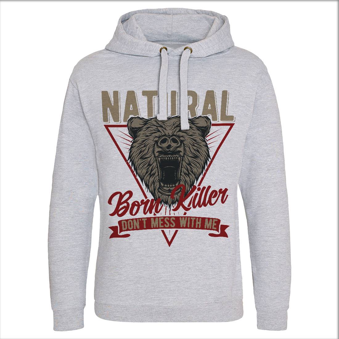 Bear Mens Hoodie Without Pocket Animals B787
