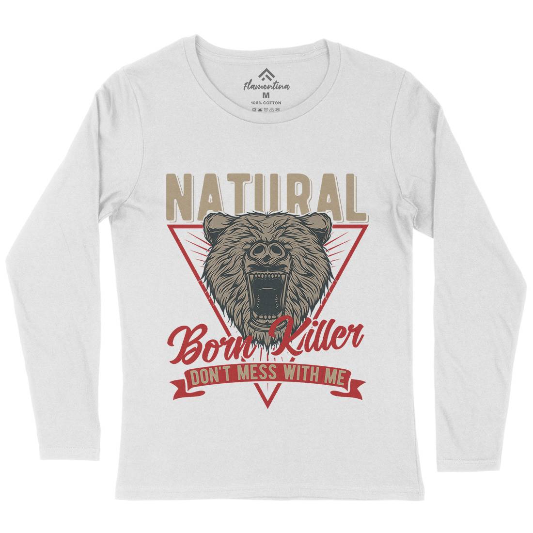 Bear Womens Long Sleeve T-Shirt Animals B787