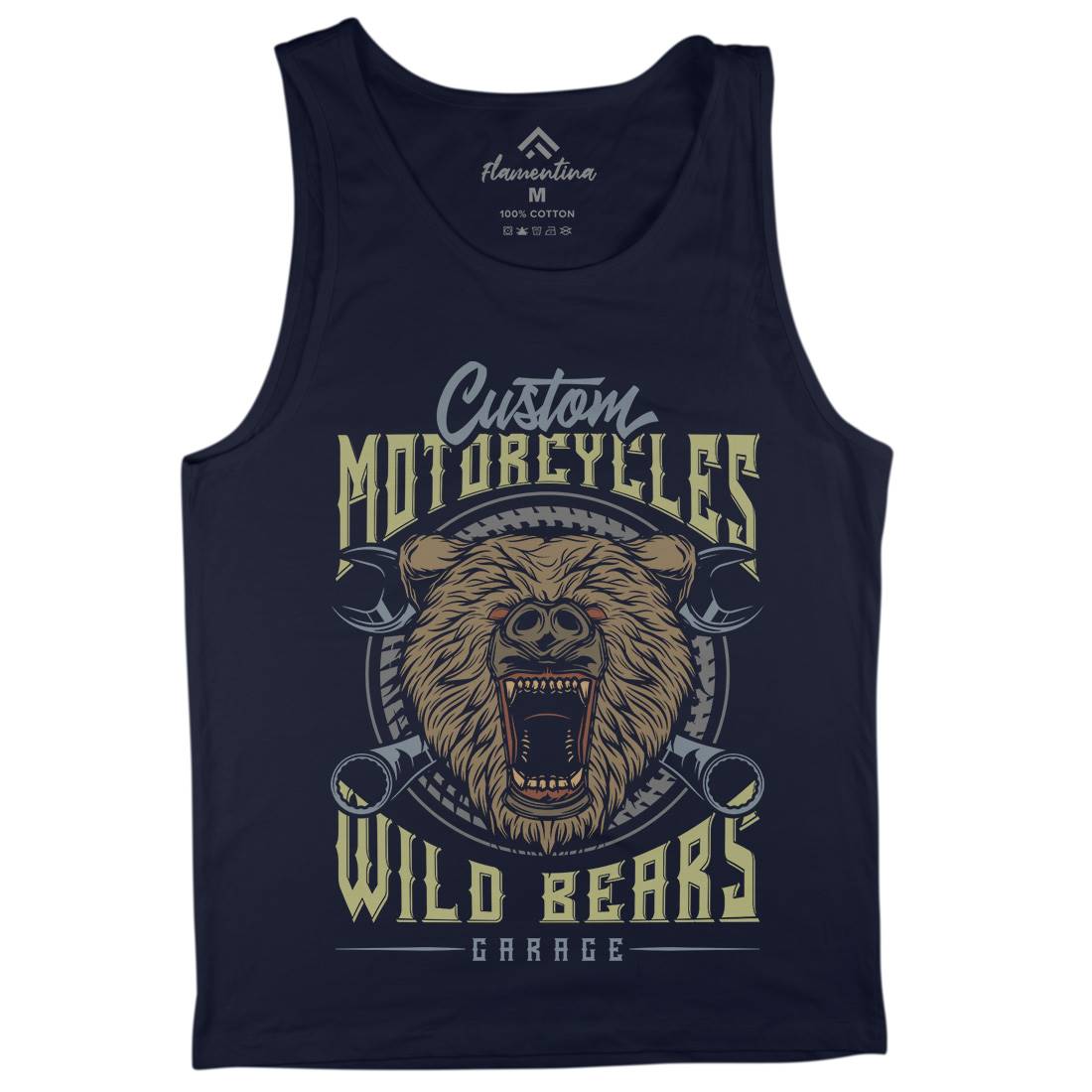 Wild Bears Mens Tank Top Vest Motorcycles B788