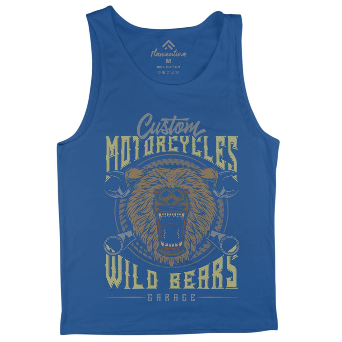 Wild Bears Mens Tank Top Vest Motorcycles B788