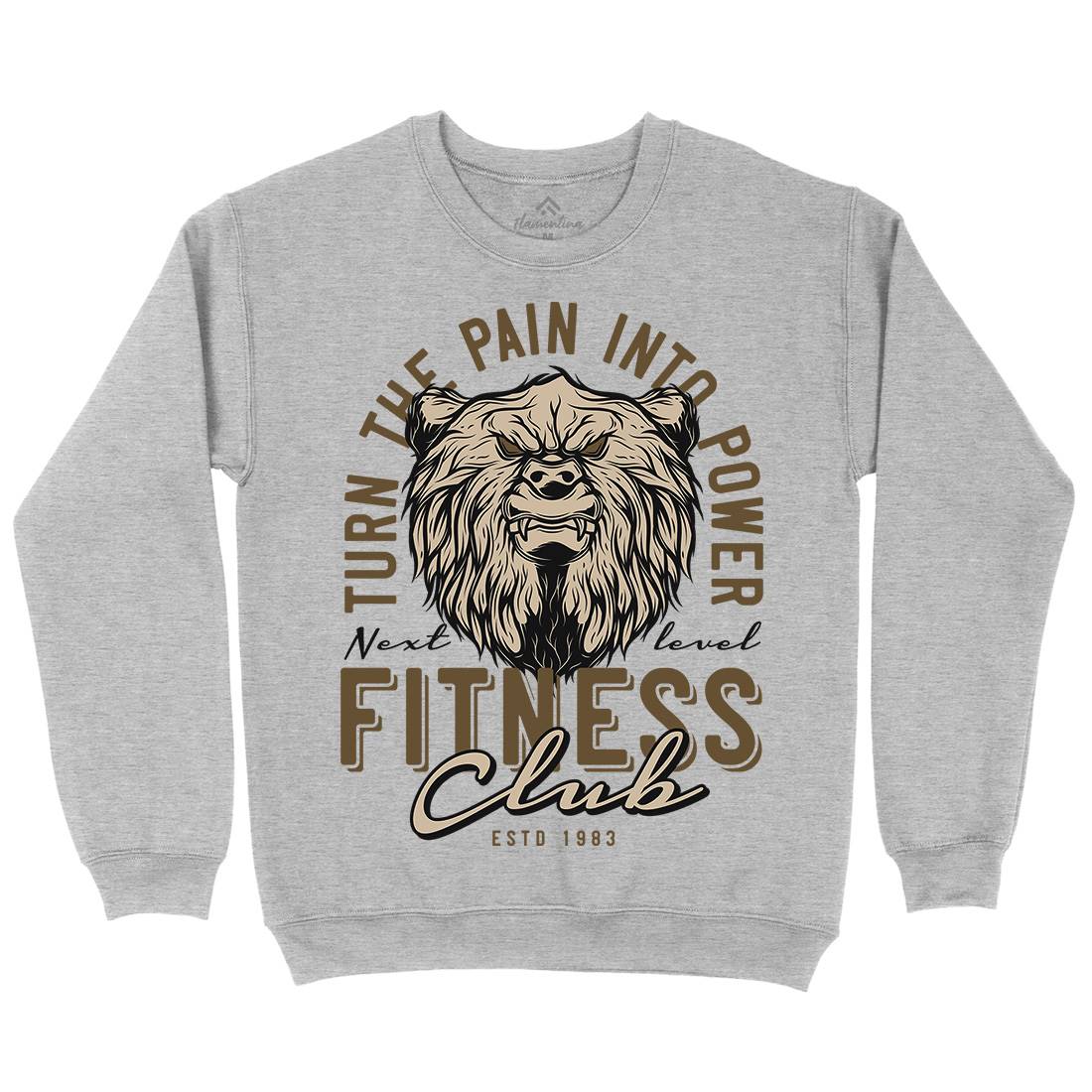 Bear Mens Crew Neck Sweatshirt Gym B789