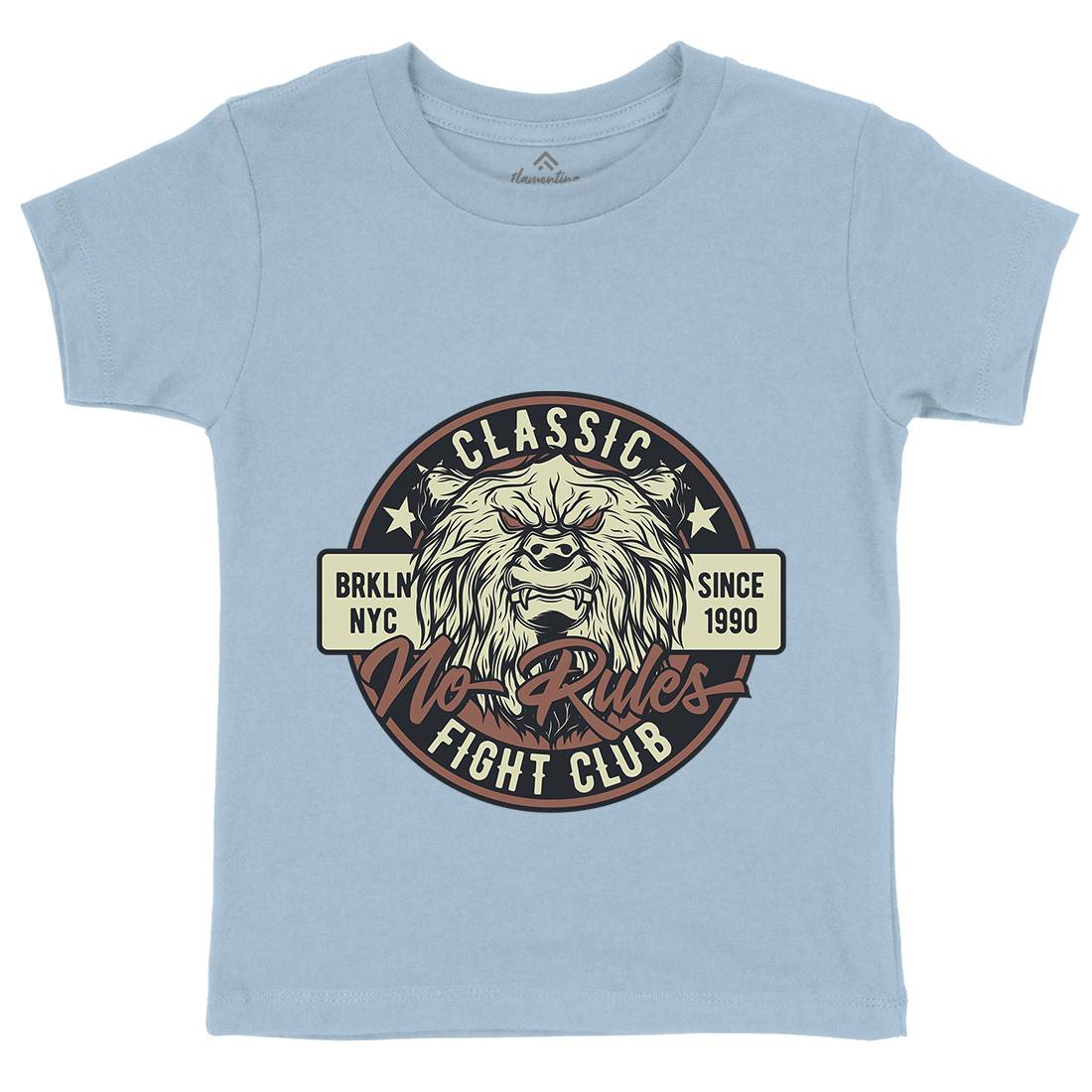 Bear Fight Club Kids Organic Crew Neck T-Shirt Animals B790