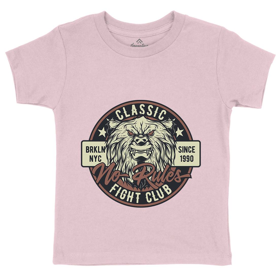 Bear Fight Club Kids Organic Crew Neck T-Shirt Animals B790