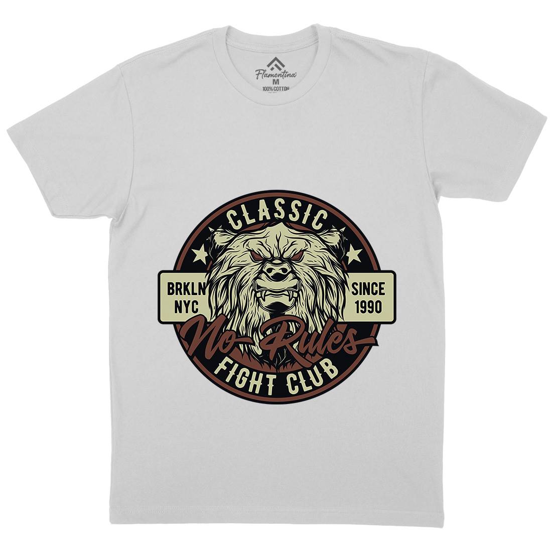Bear Fight Club Mens Crew Neck T-Shirt Animals B790