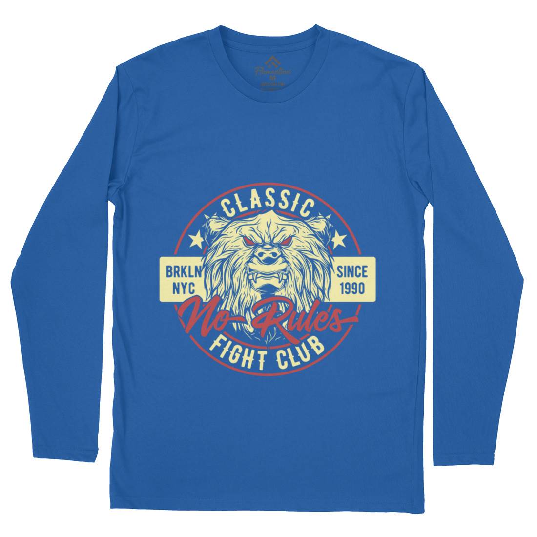 Bear Fight Club Mens Long Sleeve T-Shirt Animals B790
