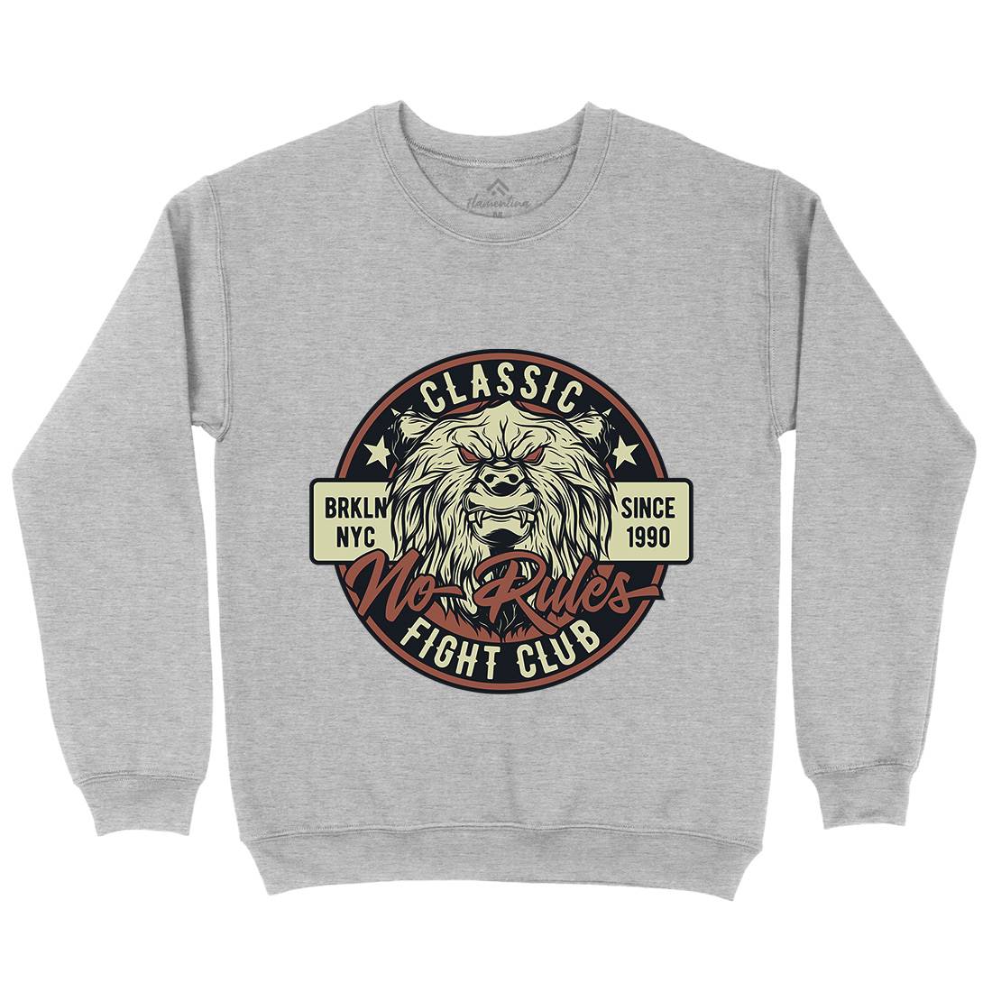 Bear Fight Club Mens Crew Neck Sweatshirt Animals B790