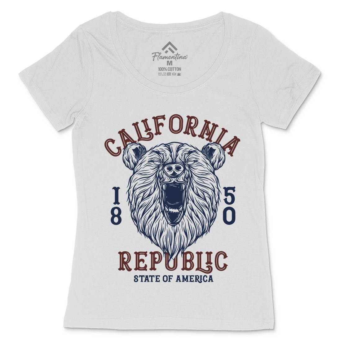 Bear Womens Scoop Neck T-Shirt Animals B791
