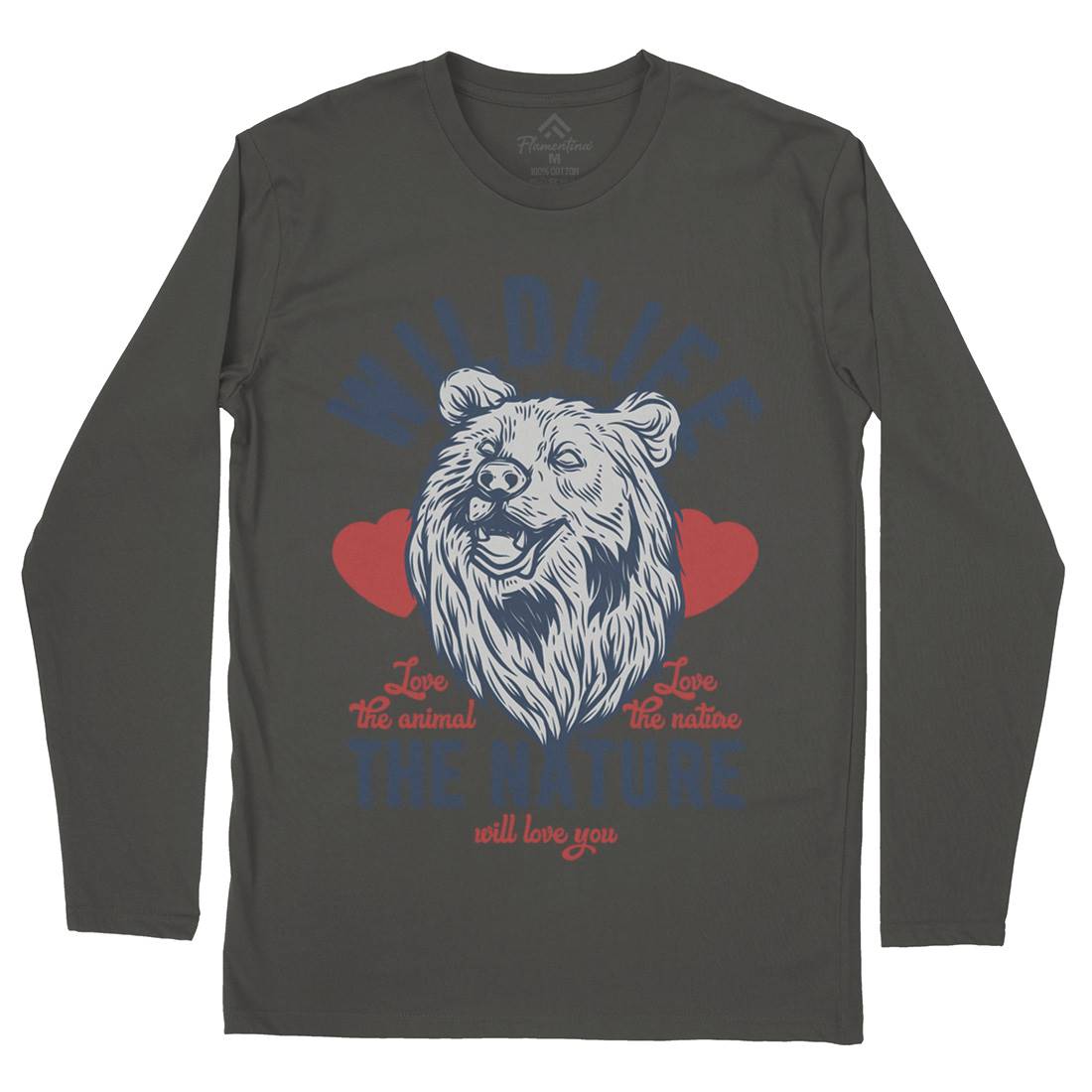 Bear Mens Long Sleeve T-Shirt Animals B792