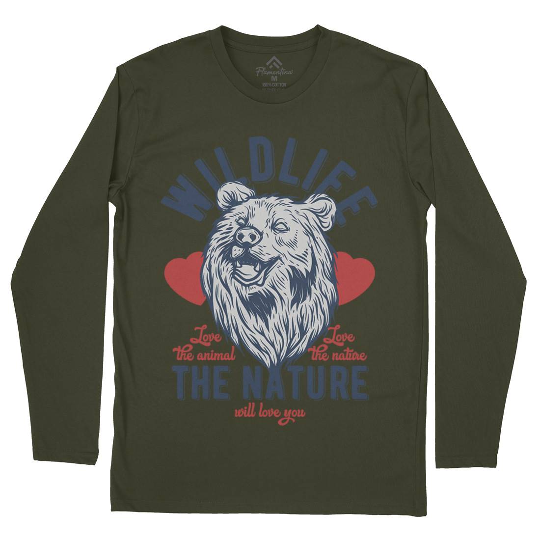Bear Mens Long Sleeve T-Shirt Animals B792