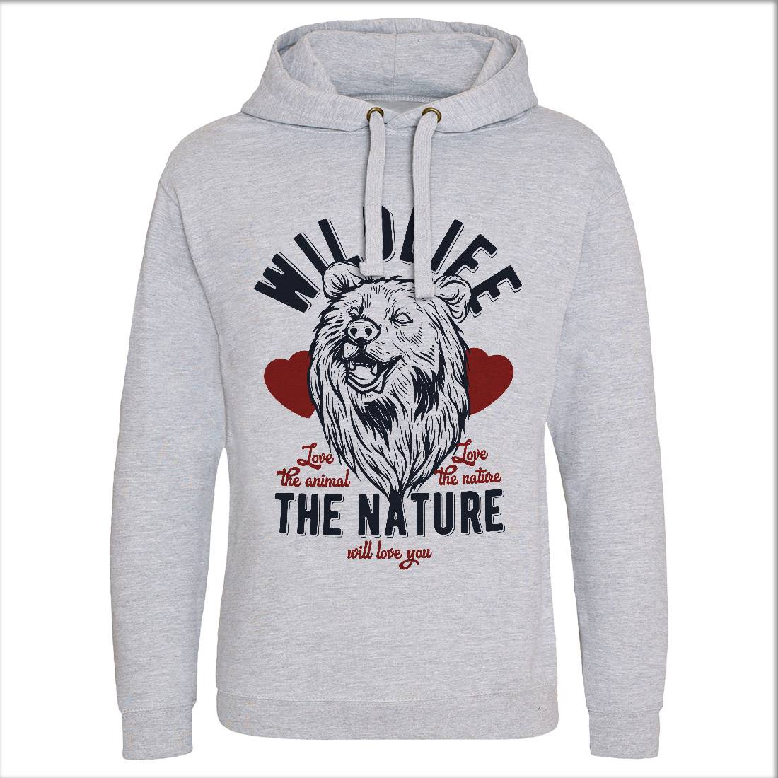 Bear Mens Hoodie Without Pocket Animals B792