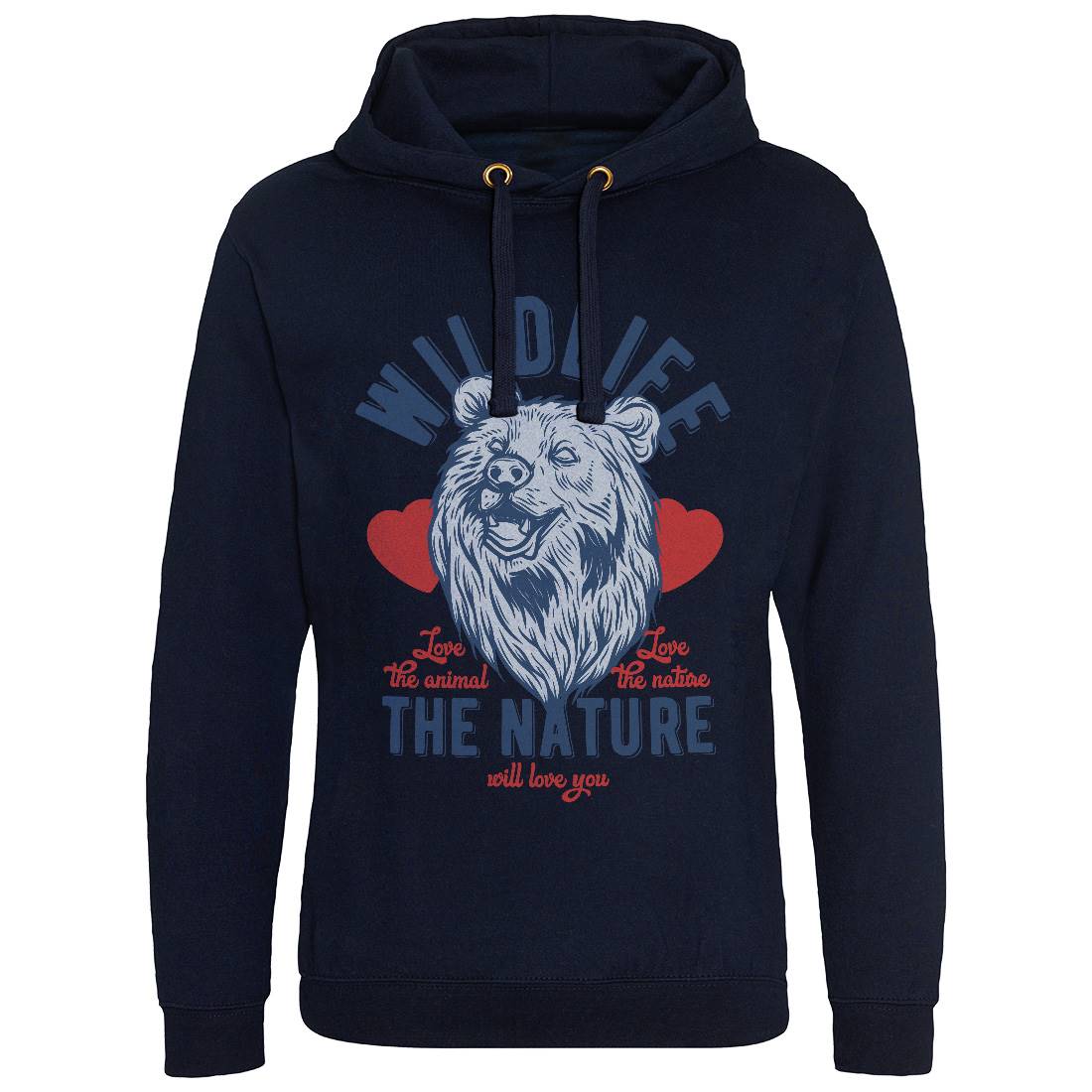 Bear Mens Hoodie Without Pocket Animals B792