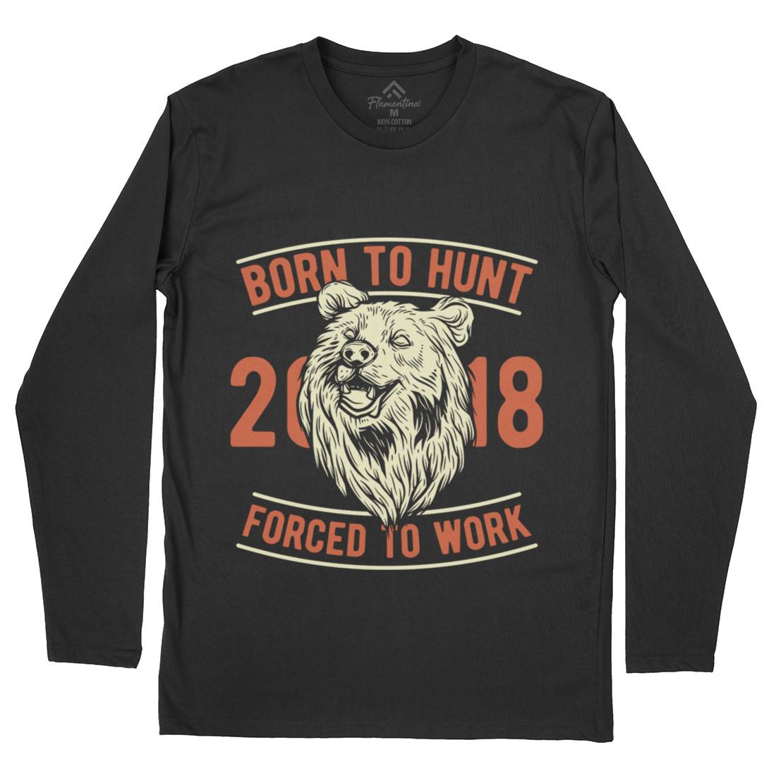 Bear Mens Long Sleeve T-Shirt Animals B793