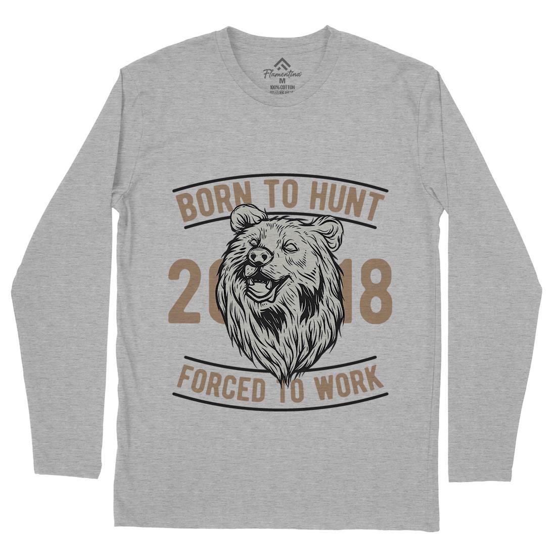 Bear Mens Long Sleeve T-Shirt Animals B793