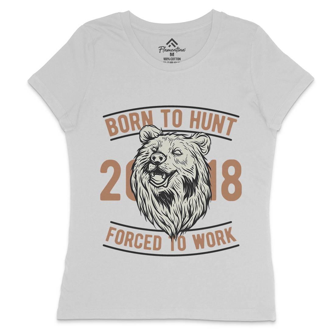 Bear Womens Crew Neck T-Shirt Animals B793