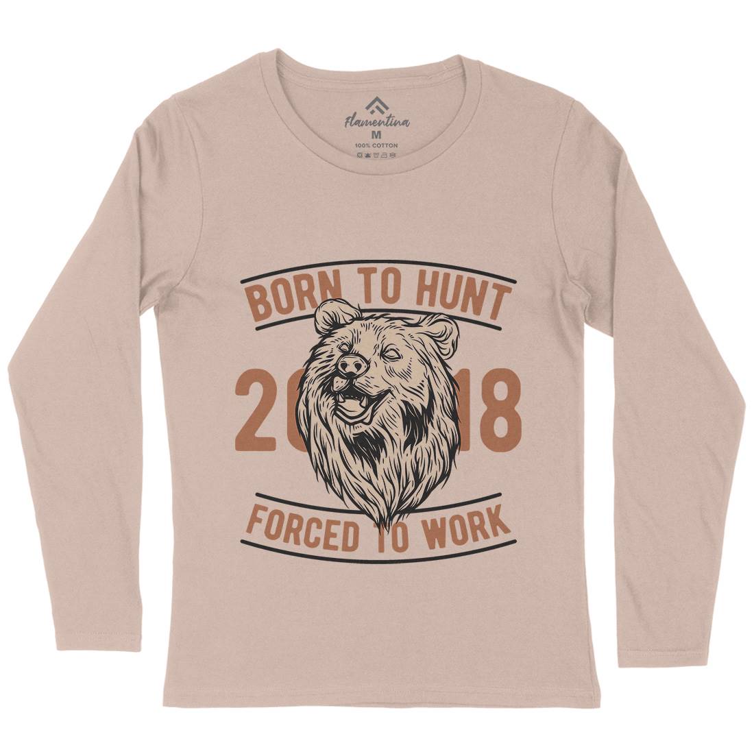 Bear Womens Long Sleeve T-Shirt Animals B793