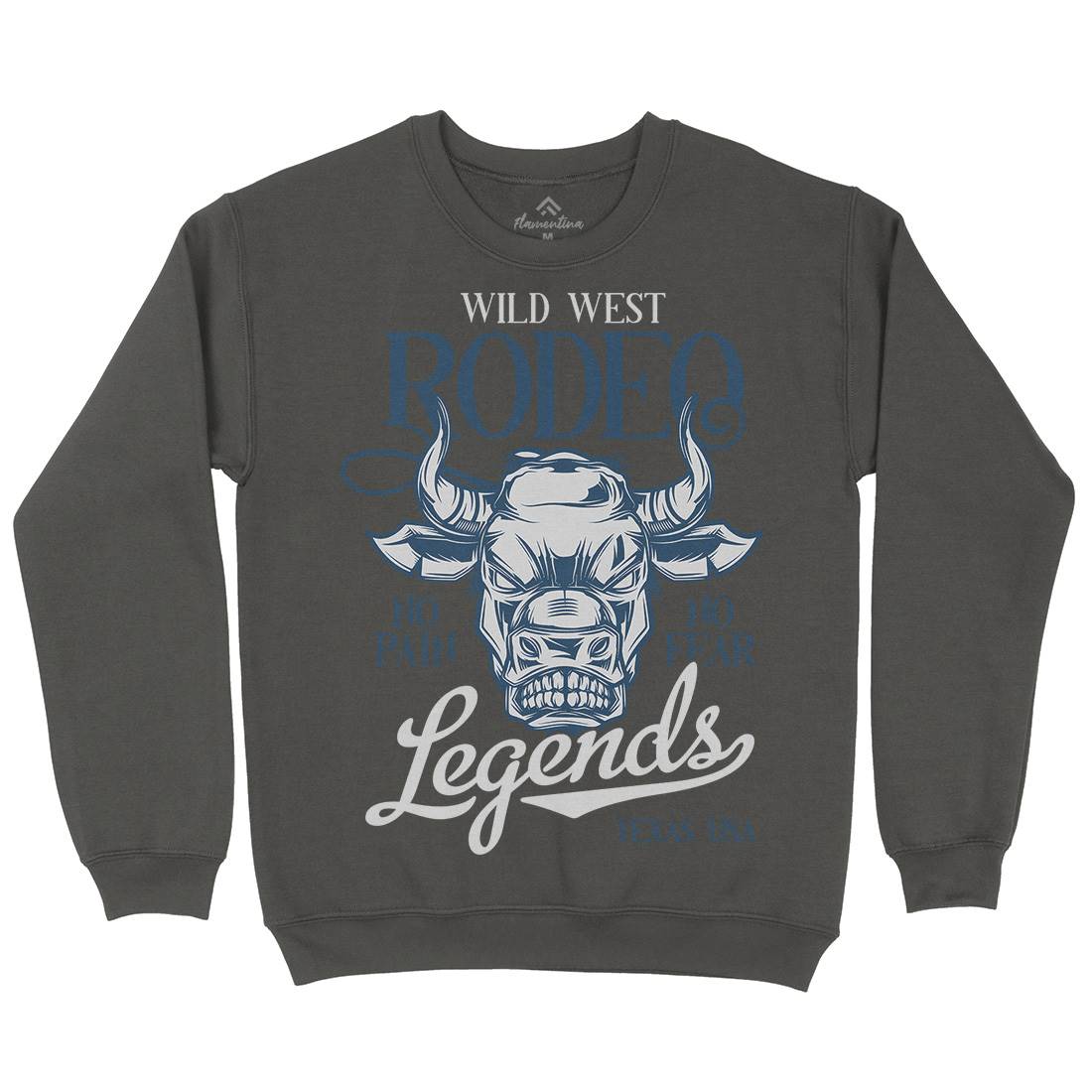 Bull Mens Crew Neck Sweatshirt Animals B796