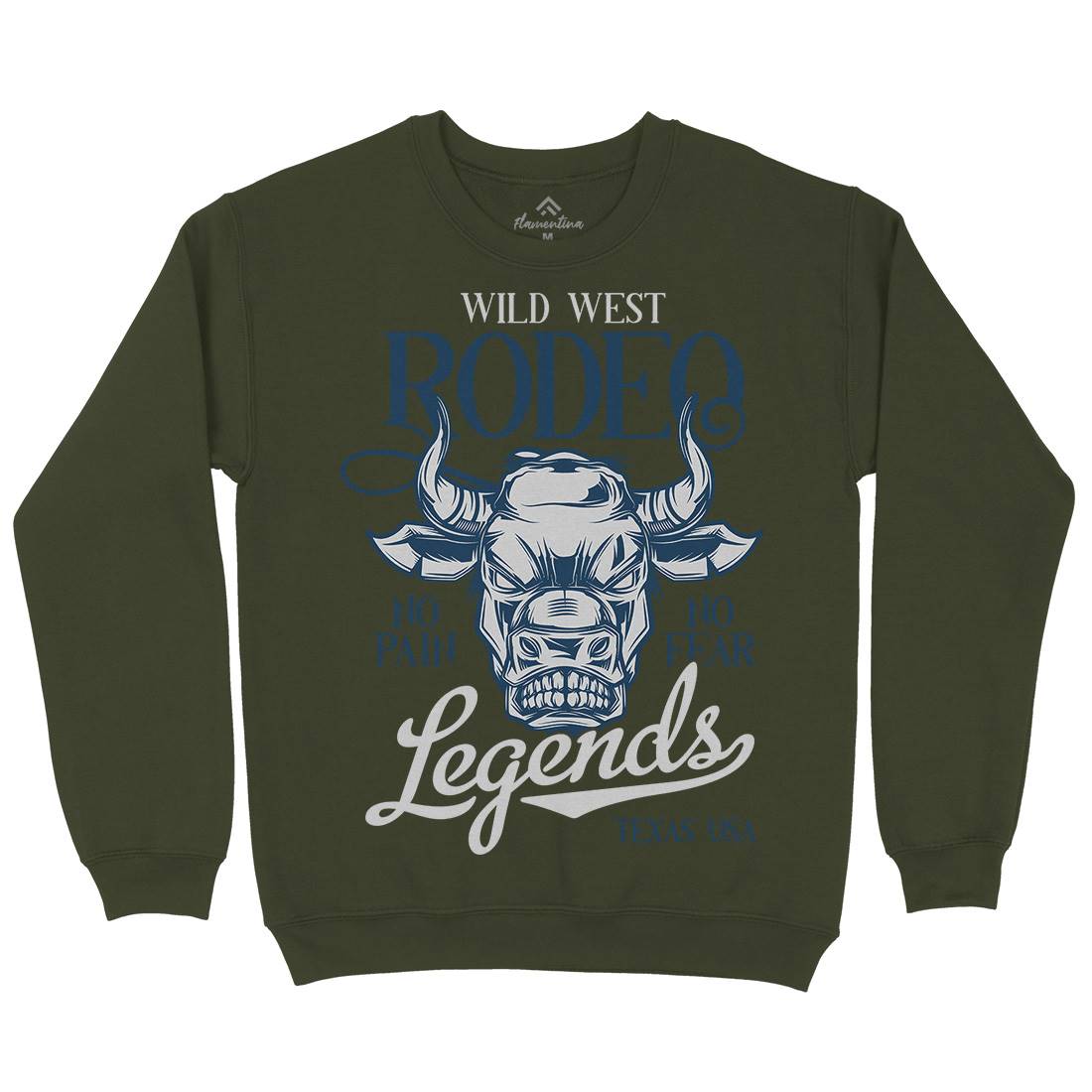 Bull Mens Crew Neck Sweatshirt Animals B796