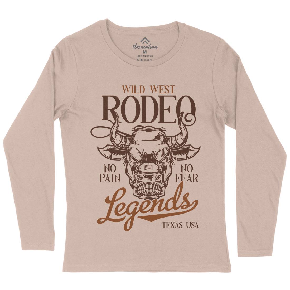 Bull Womens Long Sleeve T-Shirt Animals B796
