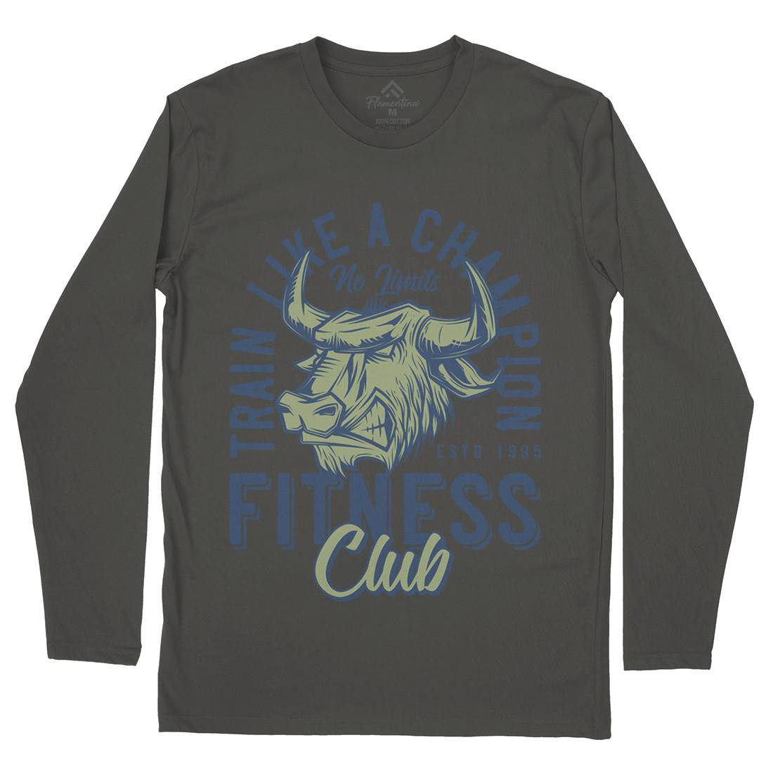 Bull Mens Long Sleeve T-Shirt Animals B798