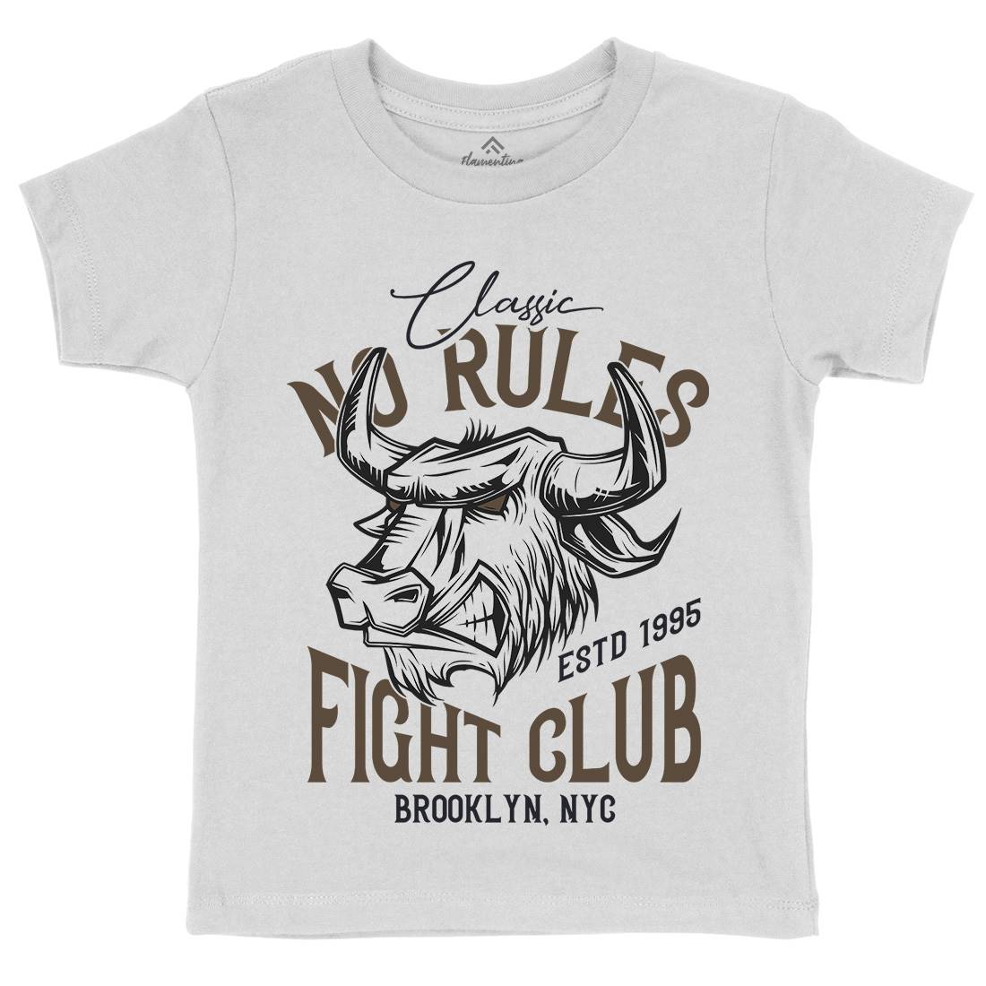 Bull Fight Club Kids Organic Crew Neck T-Shirt Animals B799