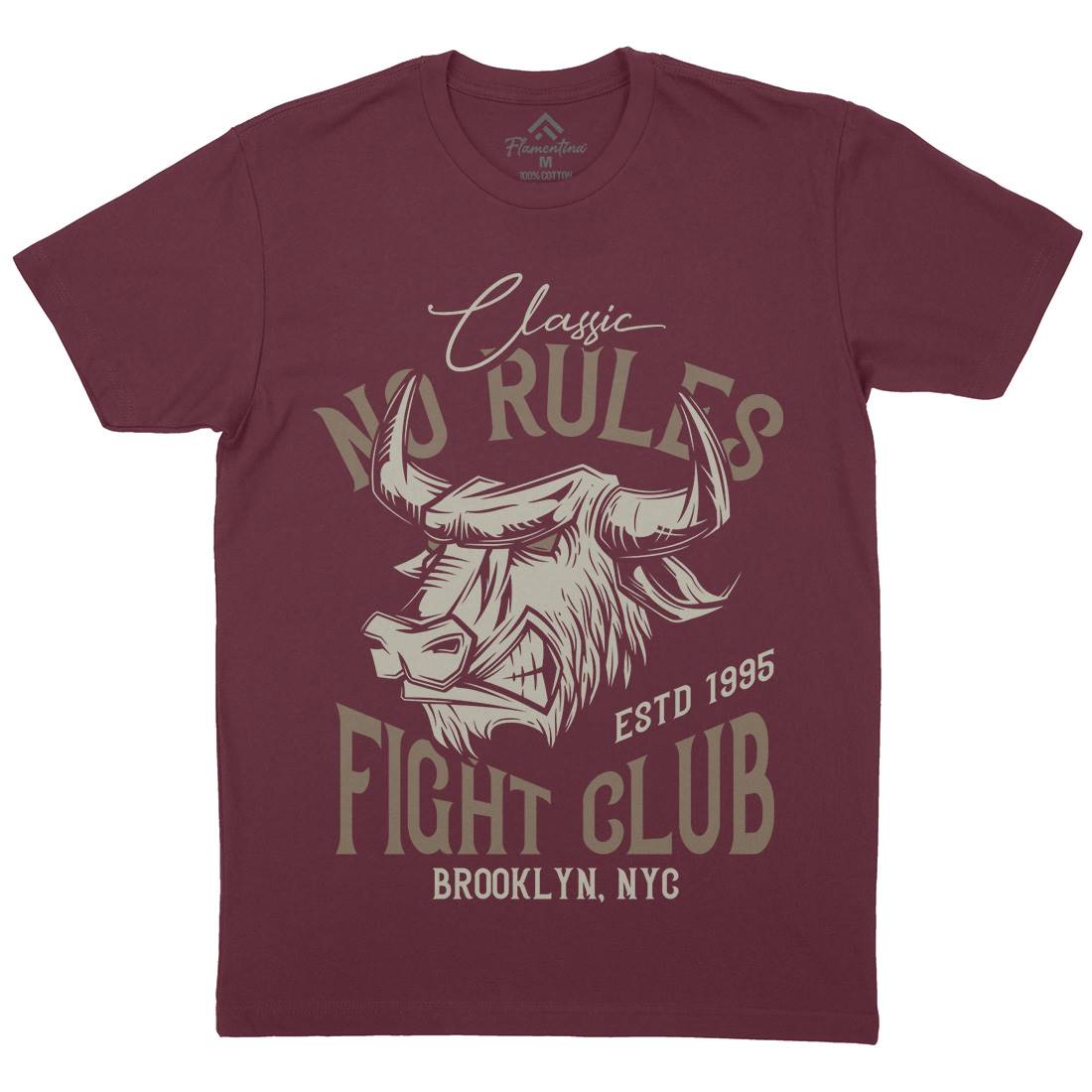 Bull Fight Club Mens Crew Neck T-Shirt Animals B799